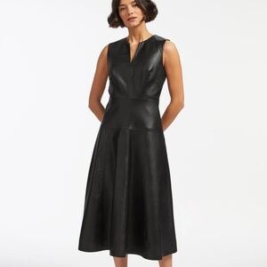 Cefinn - Ronnie Leather Midi Dress - US 12 NWT